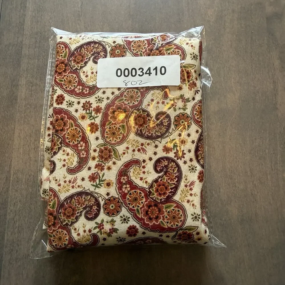 Paisley Floral Fabric Unbranded Orange Red Burgandy 42